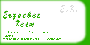 erzsebet keim business card